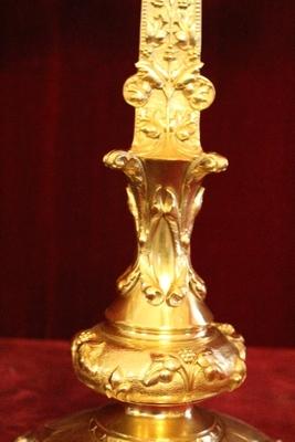 Altar - Cross en Full Bronze / Polished and Varnished, France 19th century