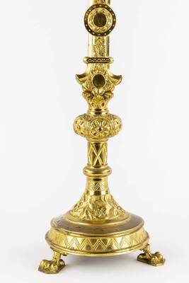 Altar - Cross  en Bronze Gilt, Belgium  19 th century