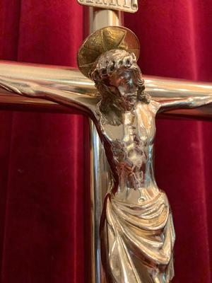 Altar - Cross en Brass / Polished / New Varnished, Belgium 19th century