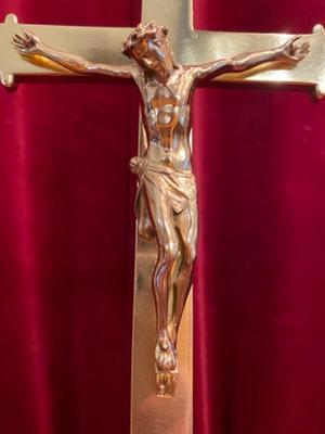Altar - Cross en Bronze / Polished and Varnished, France 19 th century