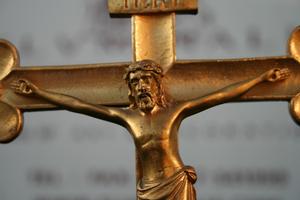 Altar - Cross en bronze, France 19th century