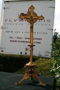 Altar Cross en BRONZE, FRANCE 19th Century