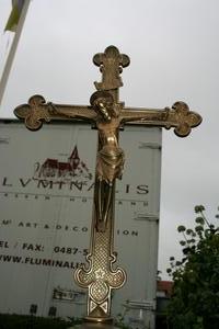 Altar - Cross en bronze, Belgium 19th century