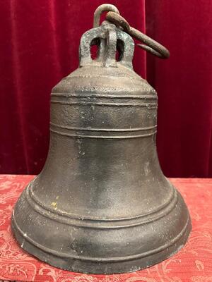 Antique Church Bell. en Bronze, France 19 th century ( Anno 1844 )