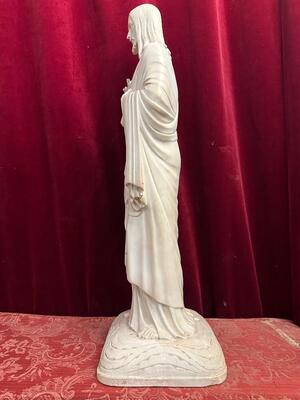 Holy Heart Statue  style art - deco en Plaster, Netherlands  20 th century ( Anno 1930 )