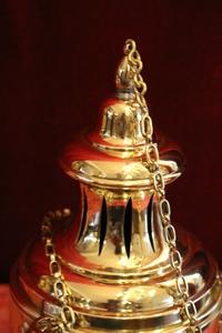 Censer style Baroque en Brass / Polished / Varnished, Belgium 19th century
