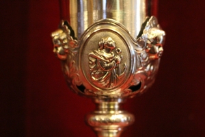 Chalice style Baroque en full silver, France 19th century