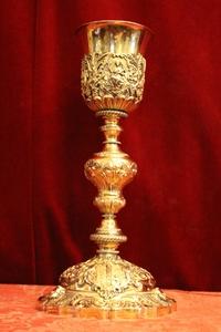 Chalice Full Silver style Baroque en full silver, France 19 th century