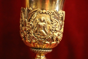 Chalice Full Silver style Baroque en full silver, France 19 th century