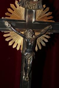 Processional - Cross style baroque en Bronze, France 19th century