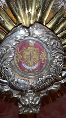 Reliquary / Relic Of The True Cross style Baroque en Brass / Glass, Austria 18th century ( Anno 1780 )