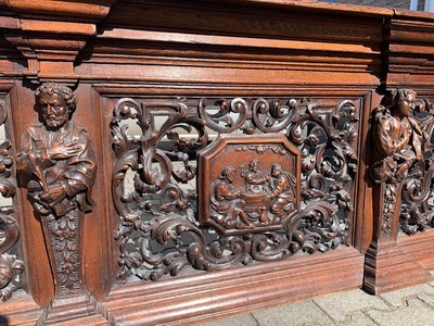 Extremely High Quality Fully Hand-Carved Communion-Rail style BAROQUE-ROCOCO en Wood Oak, Belgium 18th century