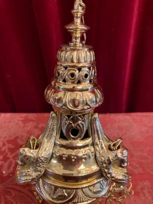 Censer  style BAROQUE-STYLE en Brass / Bronze / Polished and Varnished, Belgium 19 th century ( Anno 1865 )