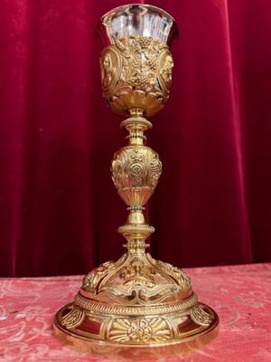 Chalice  style Baroque - Style en Silver Cuppa / Brass / Gilt Polished & Varnished, Belgium  19 th century ( Anno 1825 )