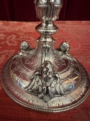 Chalice style Baroque - Style en Full Silver Polished and Varnished, Italy 18 th century