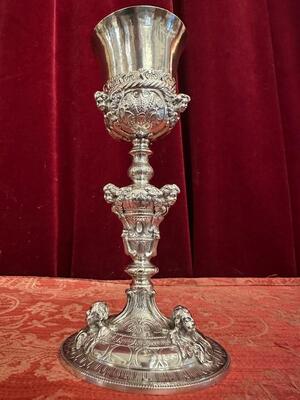 Chalice style Baroque - Style en Full Silver Polished and Varnished, Italy 18 th century