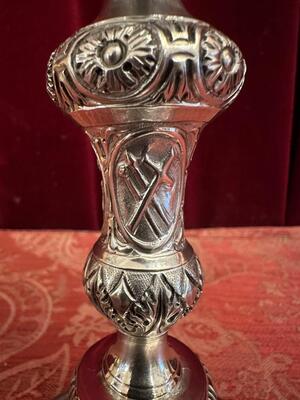 Chalice style Baroque - Style en Full Silver Polished and Varnished, Italy  18 th century