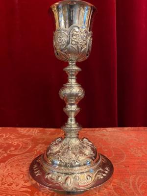 Chalice style BAROQUE-STYLE  en Full - Silver  / Polished Varnished, France 19 th century ( Anno 1840 )