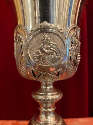 Chalice style BAROQUE-STYLE  en Full - Silver  / Polished Varnished, France 19 th century ( Anno 1840 )
