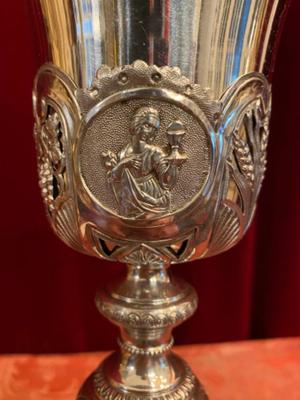 Chalice style BAROQUE-STYLE  en Full - Silver  / Polished Varnished, France 19 th century ( Anno 1840 )