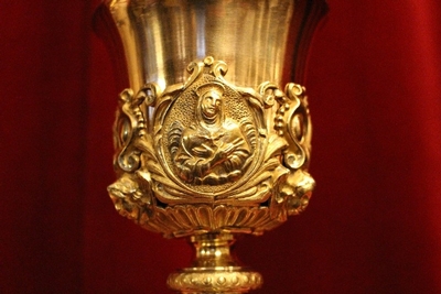 Chalice style Baroque - Style en full silver, Belgium 19 th century ( Anno 1850 )