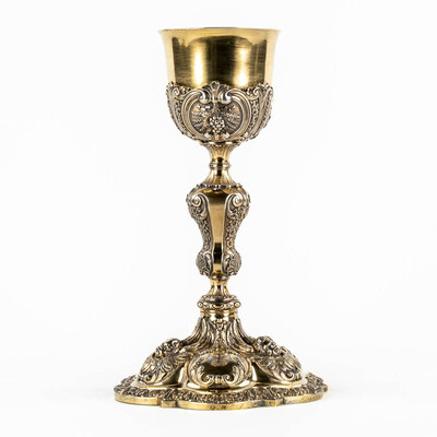 Chalice By : Jan Jacobus Vermandele (1788-1859) style Baroque - Style en Full - Silver, Gent - Belgium 18 th century