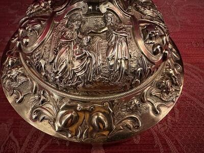 Ciborium  style Baroque - Style en Full - Silver / Silver Marks Present, Belgium  19 th century ( Anno 1835 )