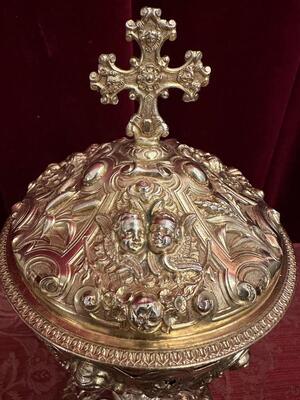 Ciborium style Baroque - Style en Full - Silver / Silver Marks Present, Belgium  19 th century ( Anno 1835 )