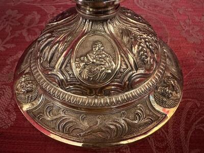 Ciborium style Baroque - Style en Full - Silver / Silver Marks Present, Belgium  19 th century ( Anno 1835 )