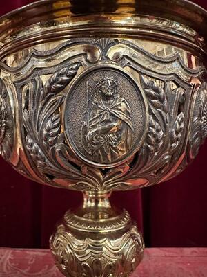 Ciborium style Baroque - Style en Full - Silver / Silver Marks Present, Belgium  19 th century ( Anno 1835 )