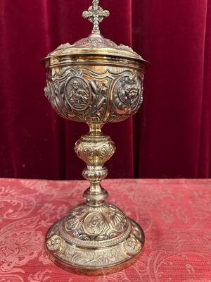 Ciborium style Baroque - Style en Full - Silver / Silver Marks Present, Belgium  19 th century ( Anno 1835 )