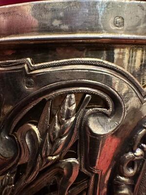 Ciborium Detail Pictures For Id :  style Baroque - Style en Full - Silver / Silver Marks Present, Belgium  19 th century ( Anno 1835 )