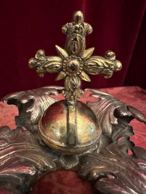 Crown style Baroque - Style en Brass / Gilt / Silver Plated, Belgium  19 th century