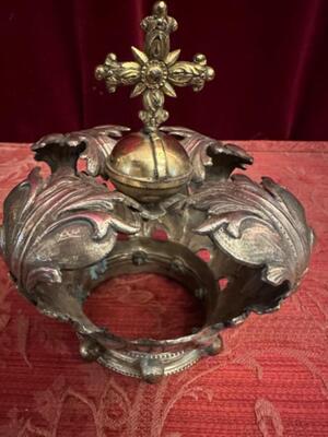 Crown style Baroque - Style en Brass / Gilt / Silver Plated, Belgium  19 th century