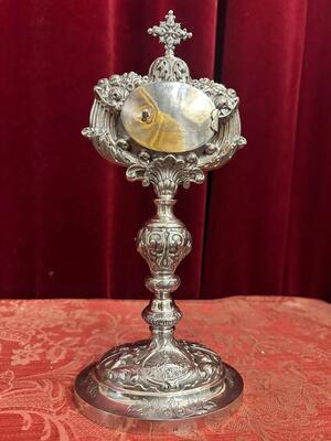 Exceptional Reliquary Ex Ossibus Relic St. Paul Apostle style Baroque - Style en Full - Silver / Silver Marks Present / Polished & Varnished / Originally Sealed, France 18 th century ( Anno 1750 )