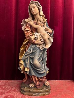 Madonna With Child style Baroque - Style en Wood, Southern Germany 20 th century