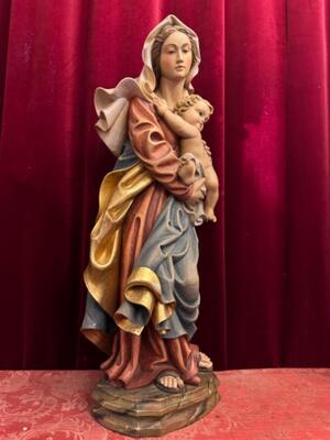 Madonna With Child style Baroque - Style en Wood, Southern Germany 20 th century