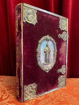 1 Baroque - Style Missale Romanum Multiple Fully Hand - Made Silver Applications And Locks Imagination St. Vincentius A Paulo