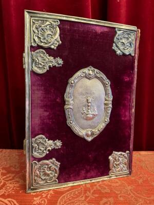 1 Baroque - Style Missale Romanum Multiple Fully Hand - Made Silver Applications And Locks Imagination St. Vincentius A Paulo