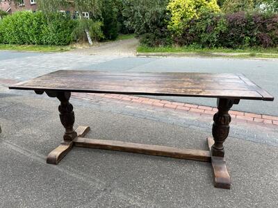 Monastery Table style Baroque - Style en Oak wood, Belgium  19 th century