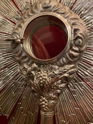 Monstrance H 55 Cm style Baroque - Style en Full - Silver / Polished and Varnished / Silver Marks Present, France 18 th century