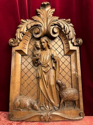1 Baroque - Style Relief Jesus The Good Shepherd.