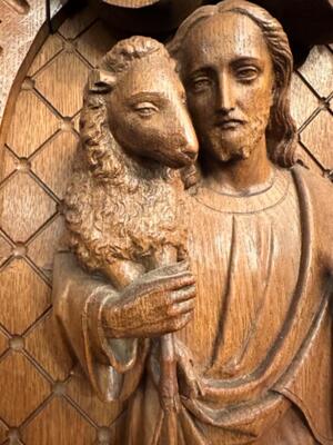 1 Baroque - Style Relief Jesus The Good Shepherd.