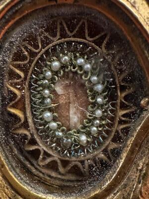 1 Baroque - Style Reliquary - Relic True Cross Expected Wit Document
