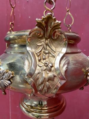 Sanctuary Lamp style Baroque - Style en Brass , Belgium 19 th century ( Anno 1850 )