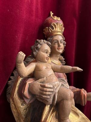 1 Baroque - Style Sculpture Madonna With Child