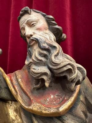 Sculpture St. Paul style Baroque - Style en Hand - Carved Wood Polychrome / Gilt, Italy 20 th century