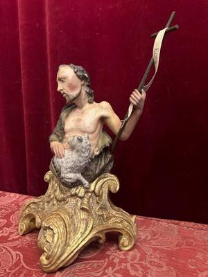 1 Baroque - Style St. John Baptist Sculpture
