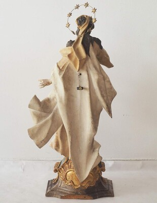St. Mary Immaculatae Conceptionis. style Baroque - Style en Hand - Carved Wood , Southern Germany 18 th century