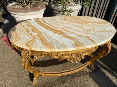 Table style Baroque en Wood / Marble, Egypt 19 th century
